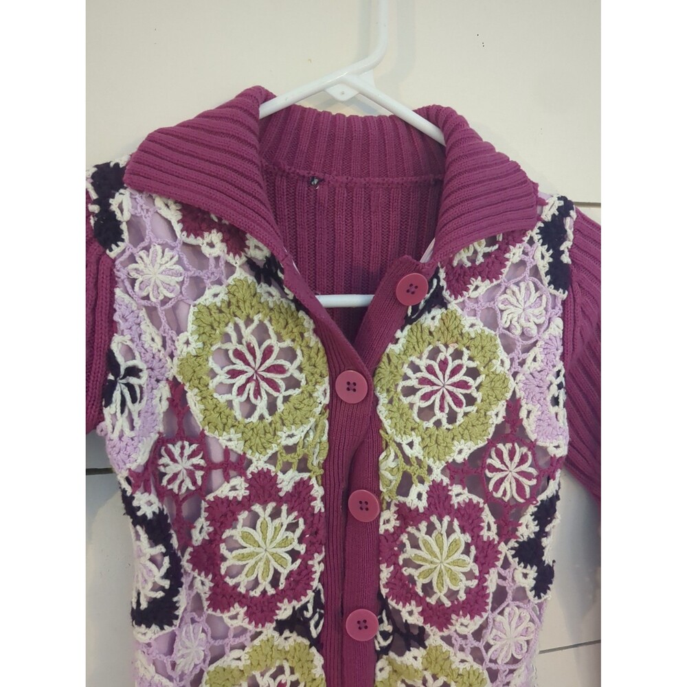 Children's place crochet floral cardigan fall winter school